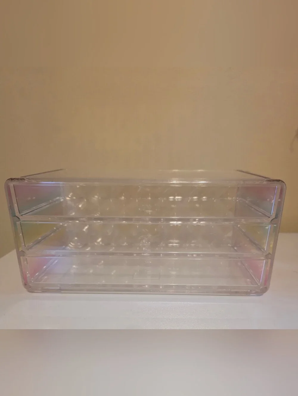 Haus Of Glam Clear Iridescent 3-Drawer
